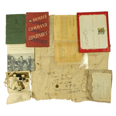 Lot 353 - A group of military ephemera etc, including a...