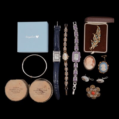 Lot 1343 - Vintage and contemporary silver / white metal...