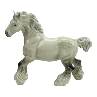 Lot 1137 - A Beswick cantering Shire horse...