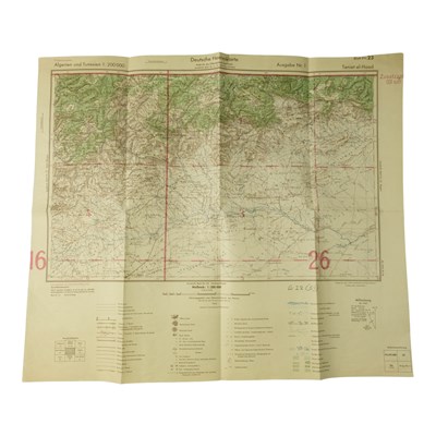 Lot 272 - A German Third Reich Luftwaffe 1:200000 map of...
