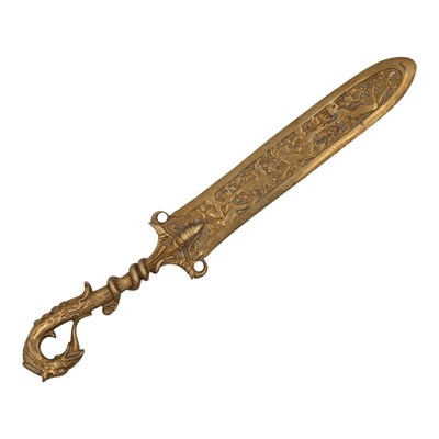 Lot 955 - A Victorian Neo-Classical brass paper or...