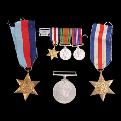 Lot 16 - A group of Second World War service medals and...