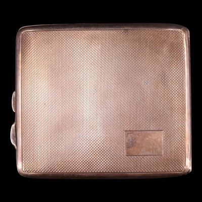 Lot 1164 - A late 1930s silver cigarette case, of oblong...