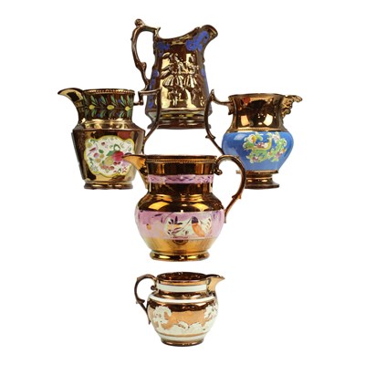 Lot 1026 - A collection of Victorian Staffordshire lustre...