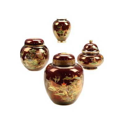 Lot 1029 - Four Carlton Ware "Rouge Royale" Mikado...