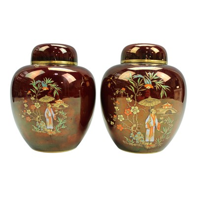 Lot 1031 - A pair of Carlton Ware "Rouge Royale"...