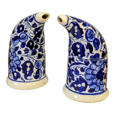 Lot 1063 - A pair of continental European blue-and-white...