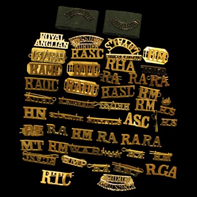 Lot 178 - A group of British and other military brass...