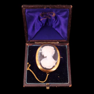 Lot 1348 - An early 20th Century shell and agate cameo...