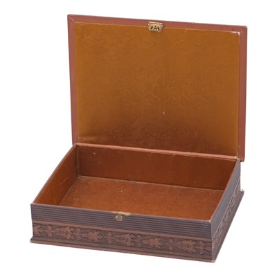 Lot 997 - A late 19th Century pressed-card table box,...