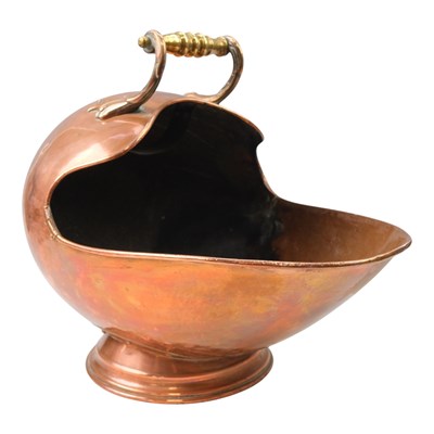 Lot 963 - A Victorian copper coal helmet, of flamboyant...