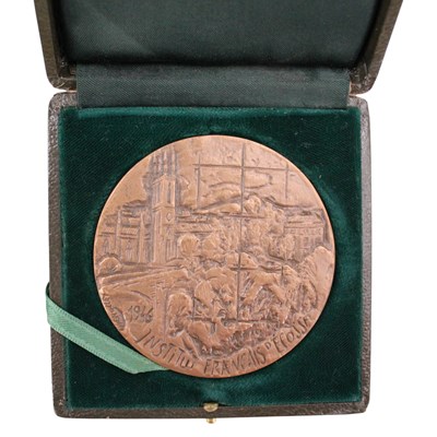 Lot 738 - A 1946 Franco-Scottish bronze...