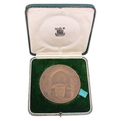 Lot 740 - A cased Royal Mint bronze medallion...