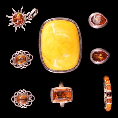 Lot 1378 - A large late 20th Century Polish butterscotch...