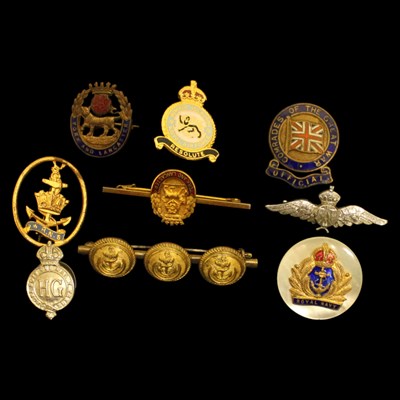 Lot 176 - A group of sweetheart brooches etc, including...