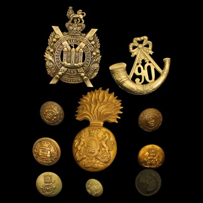 Lot 177 - A group of Victorian military glengarry badges...