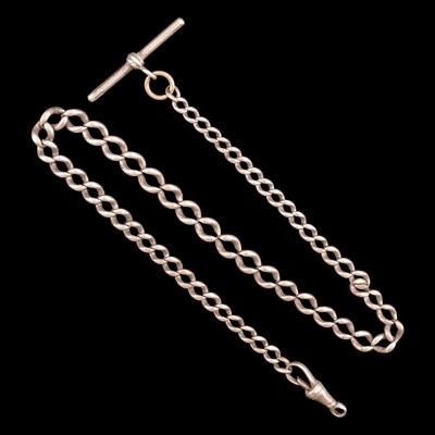 Lot 1432 - An Edwardian silver graded curb-link watch...