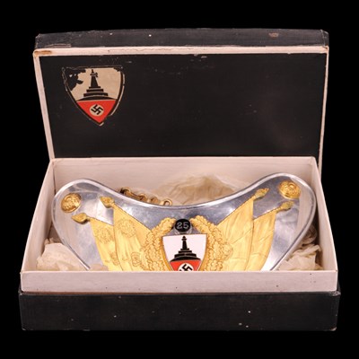Lot 243 - A boxed German Third Reich NSRKB flag bearer's...