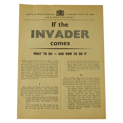 Lot 355 - A Second World War Ministry of Information...