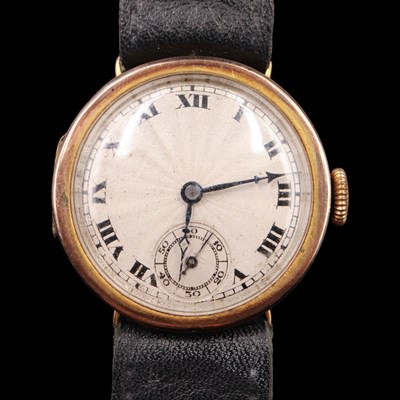 Lot 1057 - A 1920s Rolex 9 ct gold wristwatch, having a...