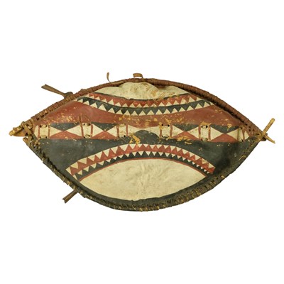 Lot 1006 - An African Maasai tribal diminutive painted...
