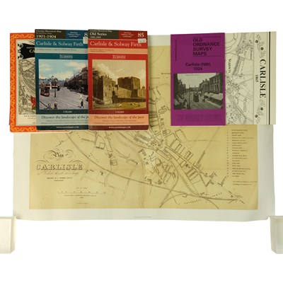 Lot 503 - Re-printed historic maps of Carlisle and Cumbria