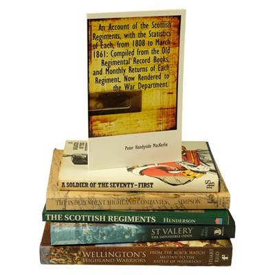 Lot 474 - A small group of books on Scottish military...