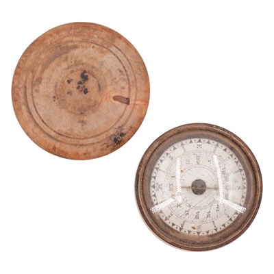 Lot 830 - An early 19th Century pocket sundial, having a...