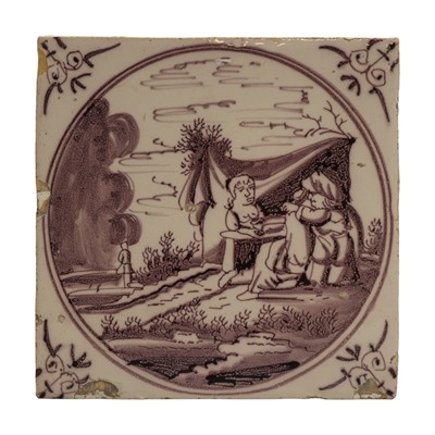 Lot 1068 - A late 18th Century Dutch manganese Delft...