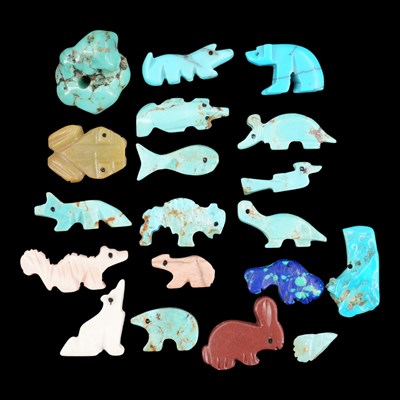 Lot 1226 - A quantity of turquoise, jadeite and other...