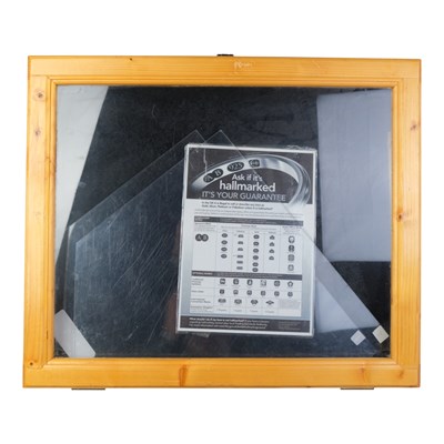 Lot 1000 - A portable retail trade counter glazed pine...