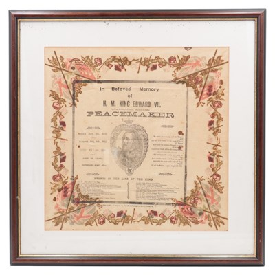 Lot 1546 - A 1910 King Edward VII printed tissuepaper in...
