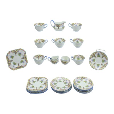 Lot 1088 - A quantity of Aynsley Art Deco floral pattern...