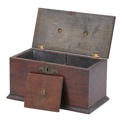Lot 986 - A late Georgian brass-mounted oak...