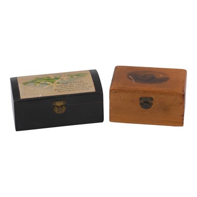 Lot 1002 - A late Victorian treen souvenir gift box,...