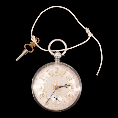 Lot 1491 - A Victorian silver pocket watch, having a...