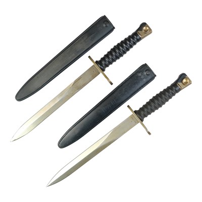 Lot 448 - Two Swiss M57 bayonets