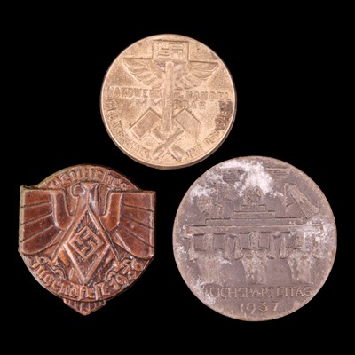 Lot 255 - Three German Third Reich day badges