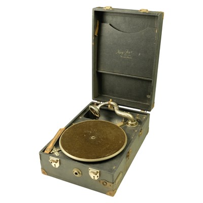 Lot 845 - A Mayfair "Deluxe" portable gramophone, circa...