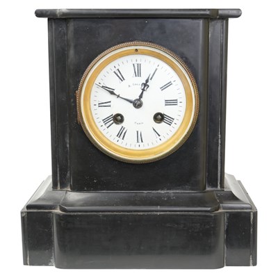 Lot 1511 - A late 19th Century French polished-slate...
