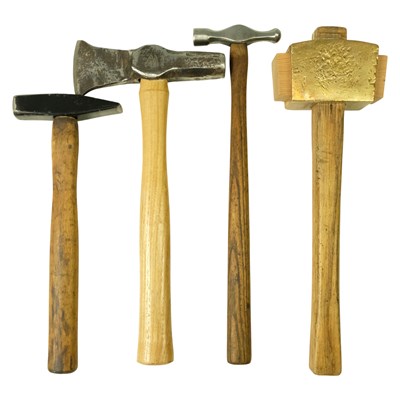 Lot 679 - An antique wrought-iron woodworker's side-axe...