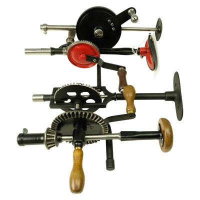 Lot 551 - Four antique breast drills