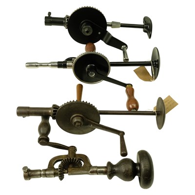 Lot 552 - Four antique breast drills