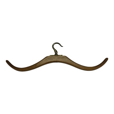 Lot 944 - An antique brass-mounted clothes hanger, 36 cm