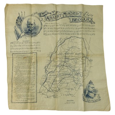 Lot 370 - A Boer War printed cotton "The Absent Minded...