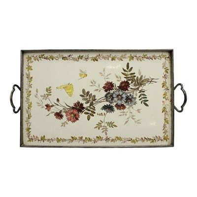 Lot 1110 - A late Victorian electroplate-mounted transfer-...