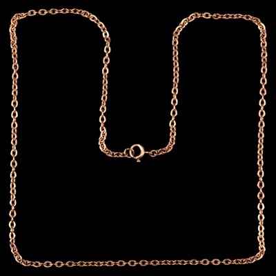 Lot 1416 - A 9 ct yellow metal belcher link neck chain,...