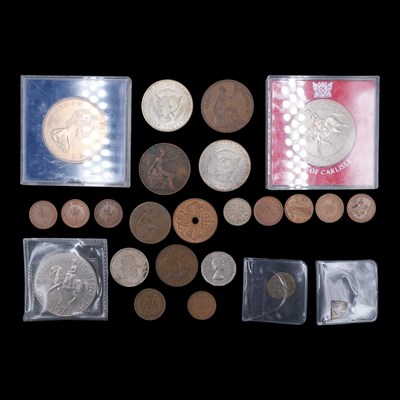 Lot 638 - A Roman copper coin, a fractional Plantagenet...