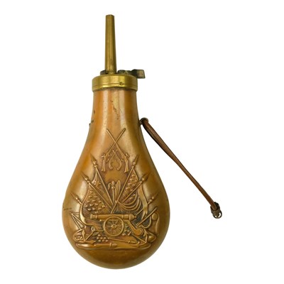 Lot 436A - A reproduction American powder flask