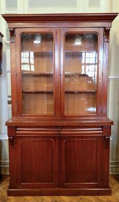 Lot 1617 - A Victorian glazed mahogany bookcase...